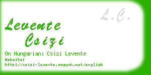 levente csizi business card